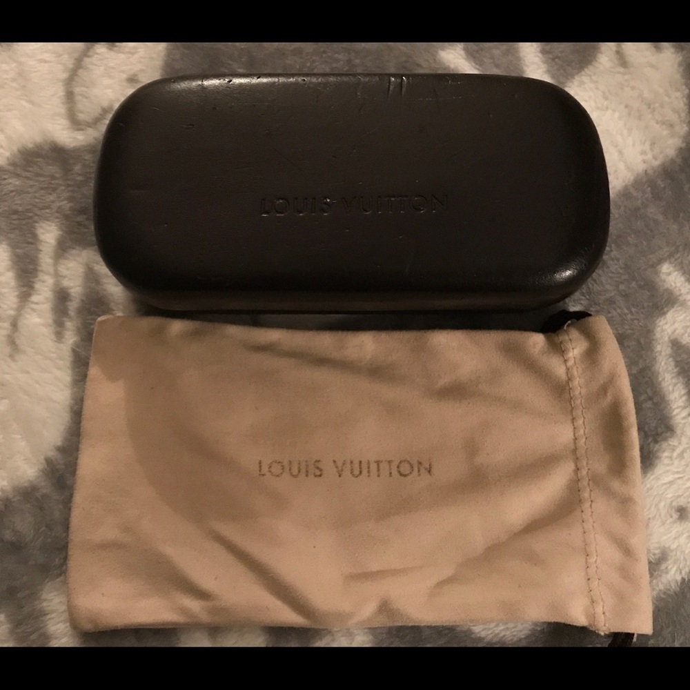 Louis Vuitton sunglasses case & dust bag.